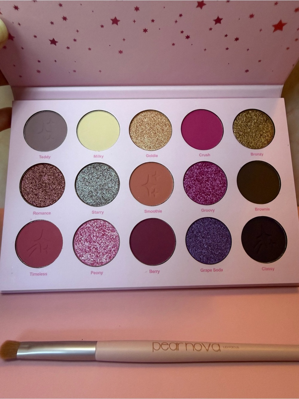Moonslice Beauty Celestial Crush Eyeshadow Palette + Pear Nova Eyeshadow Brush